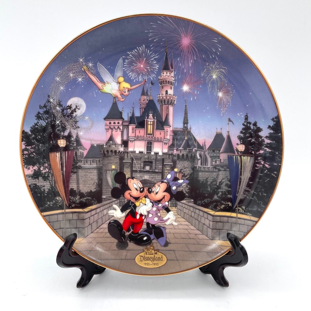 Bradford Exchange Collector Plate Disneyland 40th Anniversary OS Blue Excellent